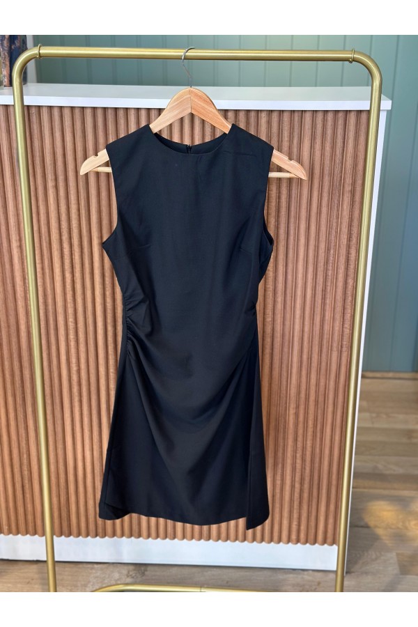 DRAPELİ MİNİ ELBİSE