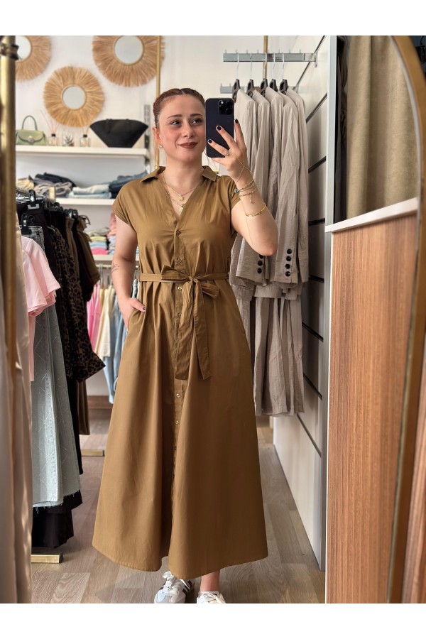 POPLİN UZUN ELBİSE