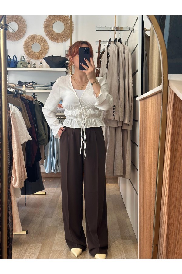 PİLELİ PALAZZO PANTOLON