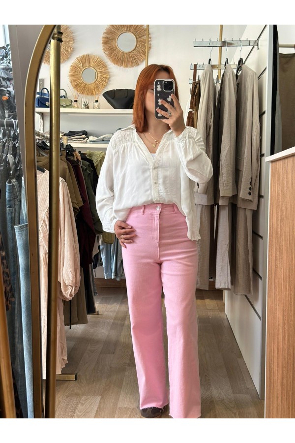 PEMBE CROPPED FLARE JEAN