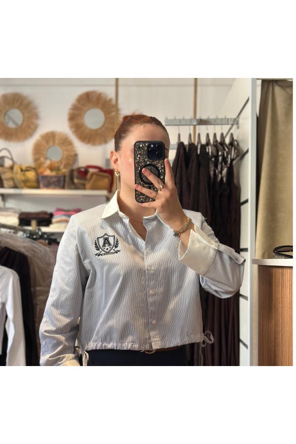 MAVİ ÇİZGİLİ GÖMLEK