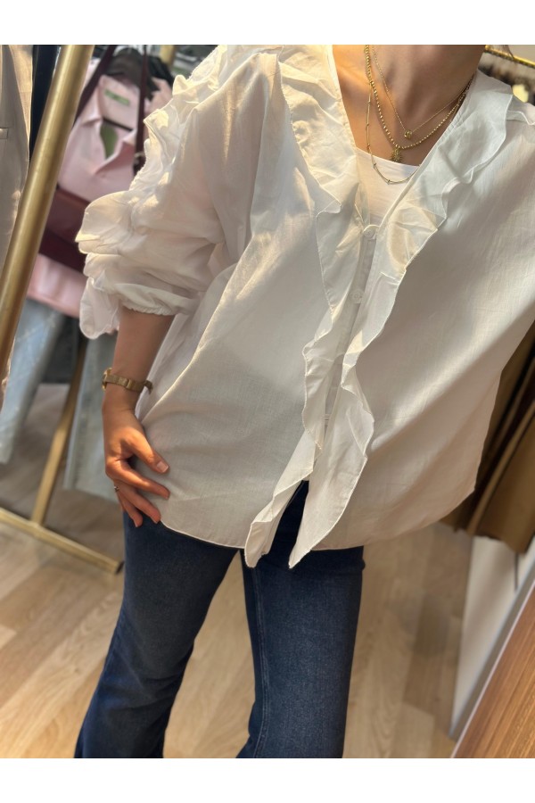 FIRFIR DETAYLI PAMUKLU GÖMLEK