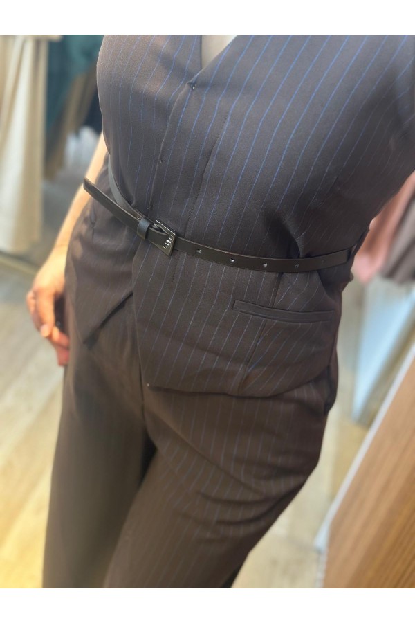 KEMER DETAYLI YELEK TAKIM